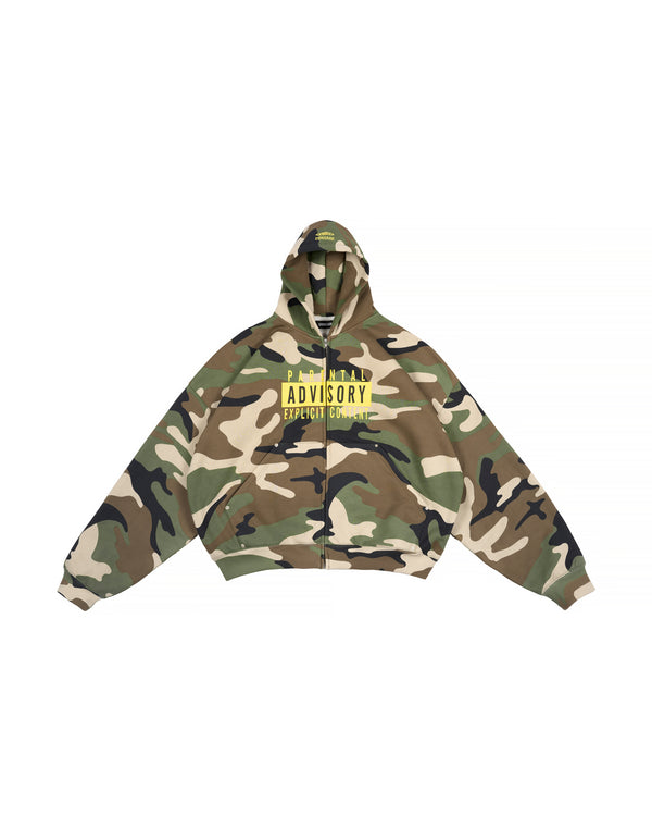 CAMO ZIP-UP HOODIE