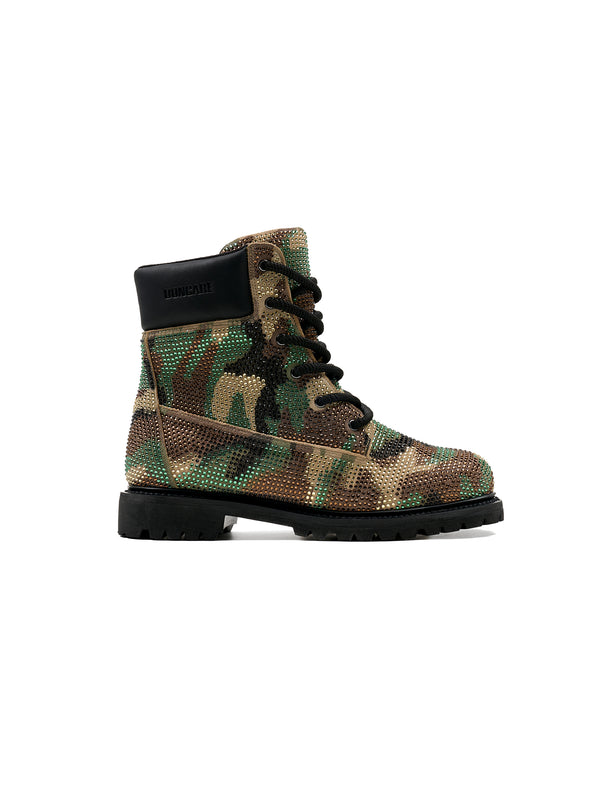 DONCARE CAMO RHINESTONE BOOTS