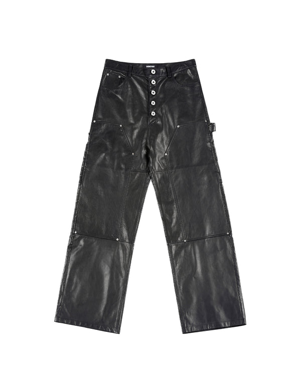 LEATHER BAGGY PANTS