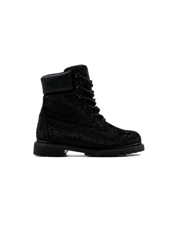 DONCARE BLACK RHINESTONE BOOTS