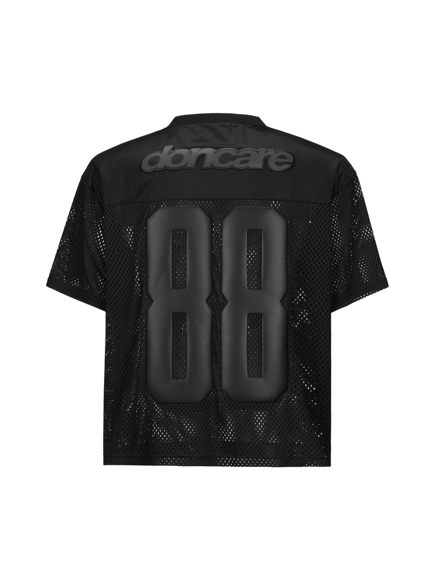 LEATHER FOOTBALL JERSEY - BLACK – DONCARE